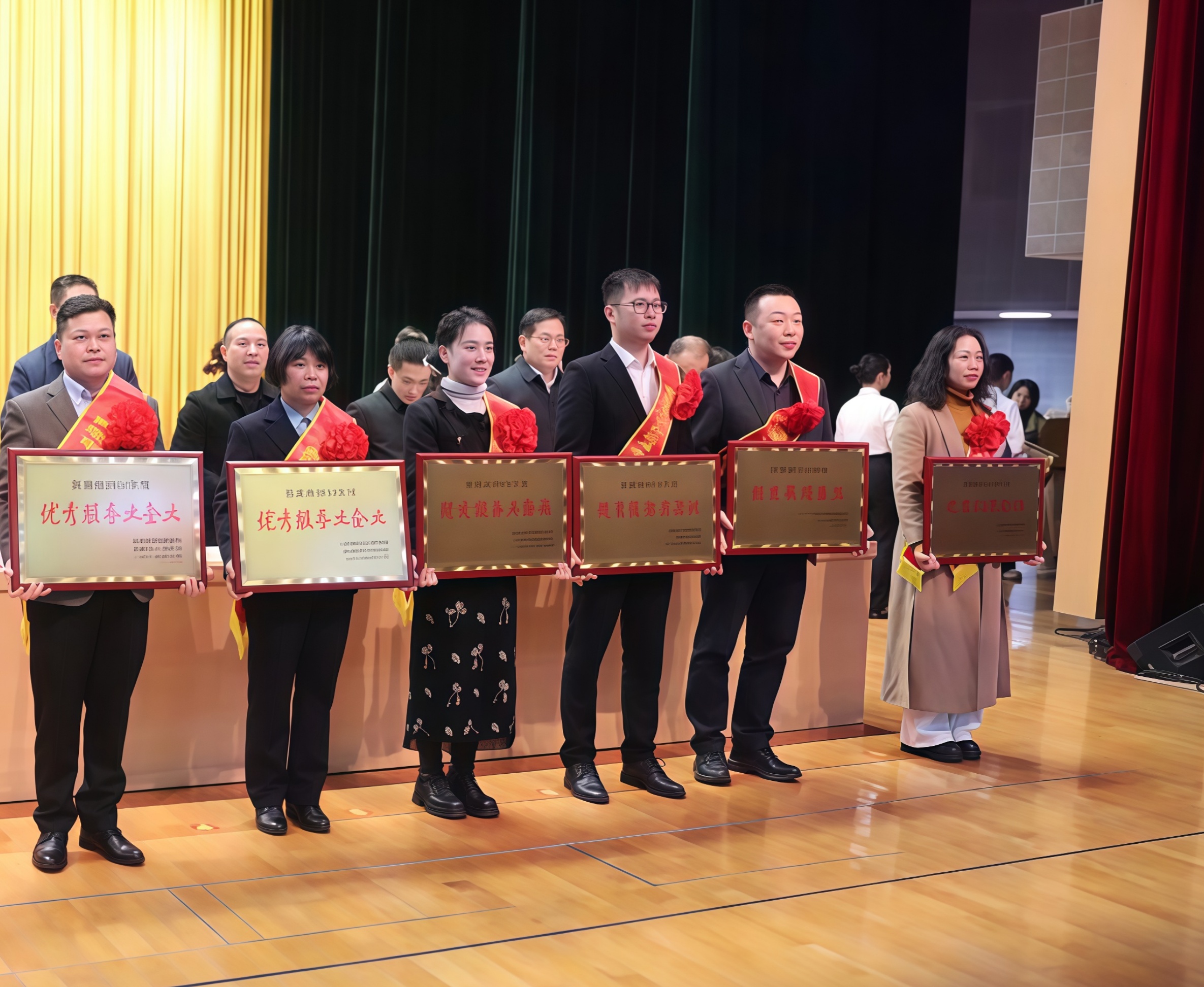 黨支部書記、董事長白衛(wèi)夫代表智鴻環(huán)保集團(tuán)登臺領(lǐng)獎（右2）_副本.jpg